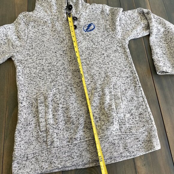 NHL Tampa Bay Lightning Mock Neck Gray Womens Sweater - Size M 8/10 (T8) - Picture 8 of 9